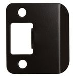 Round Corner Extended Lip Strike Plate, 2-1/4" x 1-1/2", (2" Overall Length), Oil-Rubbed Bronze by Stone Harbor Hardware