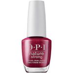 O.P.I Nature Strong Natural Nail Polish | Raisin Your Voice Nail Lacquer (Red) | 15 ml | Long-Lasting, Glossy Nail Polish | Natural Origin, Vegan & Cruelty Free