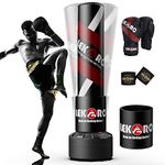 LEKÄRO Punching Bag 70" with Boxing Gloves, Heavy Boxing Bag with Stand for Adult Teens, Kickboxing Bag for MMA Muay Thai Fitness (Black Red)