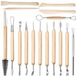 16 Pcs Clay Sculpting Tools, findTop Pottery Clay Sculpting Tool Set for Sculpture Pottery Texturing Modeling Tools