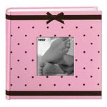 Pioneer Photo Albums Embroidered 200 Pocket Frame Fabric Cover Photo Album, Baby Pink