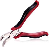 SPEEDWOX Mini Bent Nose Pliers for Jewelry Micro Chain Nose Small Functional Long Nose Pliers with Spring Professional Tool 45 Degrees Curved Chrome Vanadium Steel 4.5 Inch