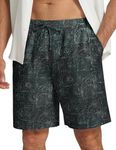 COOFANDY Men's Pull-On Shorts Casual Lightweight Floral Drawstring Stretchy Shorts