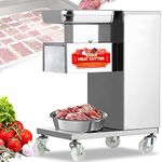 NEWTRY Commercial Meat Cutter Cutting Machine 1102LBS/H 550W Electric Stainless Steel QE Fresh Meat Shredded Slicer Processing Machine (220V, 7mm blade)