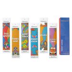 Folkulture Incense Sticks - Set of 6 Insense Sticks Multipack (120 Joss Sticks)- Opium Poppy, Patchouli, Mango, Lotus, Balsam Cedarwood, Organic and Inscent Sticks Gift Pacl(Trippy Hippie)