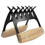 VLUNT 2 Pieces Meat Shredder Bear Claws with Wooden Handles – Chicken Shredder Tool for Pulled Pork, BBQ Meat Shredding, Barbecue Accessories, BBQ Gadgets