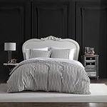 Betsey Johnson - Twin Duvet Cover, Soft Bedding Set with Matching Shams, Chic Home Decor (Wonderland Stripe Black, Twin)