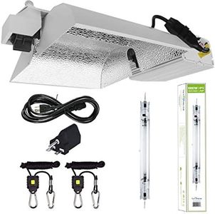 SunStream 1000 Watt DE Double Ended Grow HPS MH System with 2100 DE HPS Bulb, Digital Dimmable Ballast Fixture Controller Option