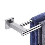 Hoooh 30-Inch Bathroom Double Towel Bar Stainless Steel Bath Towel Rack Holder Wall Mount Brushed Finish, A103L75-BN