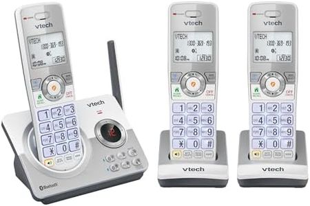 VTech CLS22152 DECT6.0 Cordless Phone with MobileConnect, Smart Call Blocker, NBN Ready, Answering Machine, Volume Booster, Backlit Display, 12 Hours Talk-time, Handsfree Speakerphone, 3 Handsets