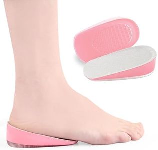 Height Increase Insoles, Heel Lift Pad, Gel Height Increase Insoles, Shock Absorption Heel Cushion Pads, Height Lift Shoes Inserts for Men & Women (Small (5-9), 0.6 Inch (2 pairs) Pink)