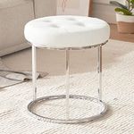 DUHOME Faux Leather Ottoman Stool, 