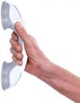 Hawwwy Shower Handles for Elderly Suction - Non-Slip Shower Grip - Secure Suction Grab Bars for Handicapped - Durable Swiss Support Handle - Ideal for Smooth, Slip-Resistant Surfaces - White and Grey