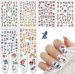 6 Sheets Cartoon Nail Art Stickers 3D Self Adhesive Cartoon Designer Nail Stickers Cute Mouse Cartoon Nail Decals for Women Girls Kawaii Anime Nail Art Supplies Nail Decoration DIY Manicure Tips