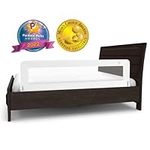 ComfyBumpy 59 inch Extra Long Toddler Bed Rails - Baby Bed Rail Guard for Kids, Twin, Full, King and Queen Beds - Adjustable Bed Rail for Toddlers - Bed Side Bedrails - White, XL (59" x 19.5")