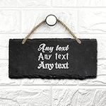 Personalised Garden Signs Engraved Slate Garden Sign and Plaques House Plaque Welcome Sign Door Hanging Wall Sign Yard Signs Home Decor Signs for Outside Gifts of Christmas(Design 2)