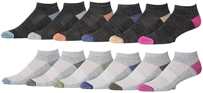 JAMES FIALLO Men's 12-Pack Cushioned Breathable Moisture Control Low Cut Athletic Padded Socks For Men, 2939-12