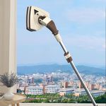 Magnetic Glass Cleaner - Double-Sided Wiper with 360° Rotation Head and Extension Pole for High-Rise Windows, Ideal for Efficient Home Cleaning