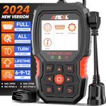 ANCEL HD601 Heavy Duty Truck Scanner Diesel Diagnostic Scan Tool, Check Engine DPF Fit for Cummins, International, Kenworth, Detroit, Paccar, Semi Truck & Truck & Car 3 in 1 OBD2 Code Reader