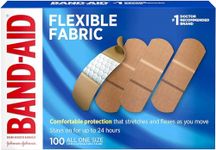 Band-Aid Brand Flexible Fabric Adhesive Bandages for Comfortable Flexible Protection & Wound Care of Minor Cuts & Scrapes, With Quilt-Aid Technology designed to Cushion Painful Wounds, All One Size, 1