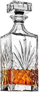 Whiskey Decanter for Scotch, Liquor, Vodka, Wine or Bourbon - Irish Cut 750ml