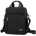 Men's 13-inch Laptop Messenger Bag Oxford Large Shoulder Bag Business Waterproof Casual Black Crossbody Bag for Work Travel Outdoor