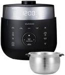 CUCKOO Twin Pressure Rice Cooker 6-Cup Uncooked / 12-Cup Cooked with Induction Heating Technology, 19 Menu Modes with Voice Guide, Full Stainless Steel Inner Pot, Black (CRP-LHTAR0609FB)