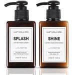 Splash and Shine Beard Shampoo and Beard Conditioner Dual Pack by uLab - Deep Sea Scent Beard Wash and Conditioner for Men (2 x 150ml) - Beard Softener for Men, Cleanser and Conditioner