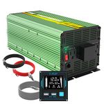 EDECOA 3000 Watt Power Inverter DC 12V to AC 110V 120V 3000W Converter for Car Truck RV with LCD and Dual USB Romte Controller (ETRC Remote)