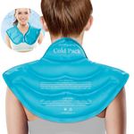 Neck Shoulder Ice Pack, Comfytemp Large Reusable Gel Ice Pack for Neck and Shoulders, Cold Pack Wrap for Upper Back Pain Relief, Cold Compress Therapy for Injuries, Swelling, Bruises, Inflammation