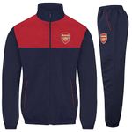 Arsenal FC Official Gift Mens Jacket & Pants Tracksuit Set Navy Red Large
