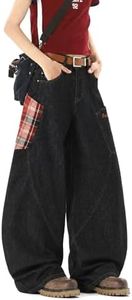 Aelfric Eden Super Baggy Barrel Jeans Wide Leg Denim Trouser Straight Leg Jeans Unisex Vintage Pants Black 34