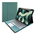 kaitesi Keyboard Case Compatible with iPad Air 11 inch M2/ iPad Air 5th 4th Generation iPad Pro 11 4th/1st/2nd/3rd Generation Keyboard Case Touchpad Detachable Color Keyboard Cover (Dark Green)