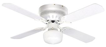 Litex CC42WW4 °C Celeste Collection 42 Inch Ceiling Fan with Four Reversible White/Whitewash Blades and Single Light Kit with White Opal Glass by Ellington