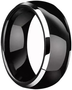 Generic T5577 Chip RFID Smart Ring Ceramic Epoxy Resin Ring Rewritable Clone 125kHz Access Control Lock Key Cards (Black, US#11)