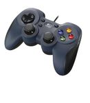 Logitech F310 Wired Gamepad, Controller Console Like Layout, 4 Switch D-Pad, 1.8-Meter Cord, PC - Grey/Blue