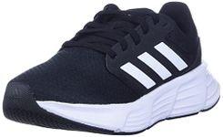 adidas womens GALAXY Q TRAINING SHOES, black/white/black, 8.5 US