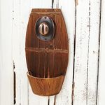 Wooden Wall Mounted Beer Barrel keg Bottle Opener, Vintage Bottle Opener with Cap Collector Catcher, Ideal Gift for Men and Beer Lovers, Use as Bar Decoration.