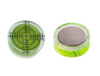 Aoderda 2 Pcs Magnetic Magnet Bubble Level Circular Precision Spirit Level Round Spirit Level Bubble 32 * 12mm for Measuring Instrument