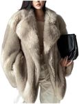 Women's Fluffy Faux Fur Coats Ladies Winter Solid Thick Outerwear Warm Artificial Fur Overcoat