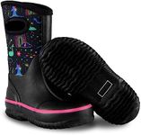 Lone Cone Insulating All Weather MudBoots for Toddlers and Kids - Warm Neoprene Boots for Snow, Rain, and Muck - Unicorn Dreams, 10 Toddler