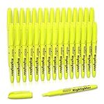 Shuttle Art Yellow Highlighters, 30 Pack Highlighters Bright Colors, Chisel Tip Dry-Quickly Non-Toxic Highlighter markers for Adults Kids Highlighting in Home School Office