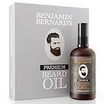 Premium Beard Oil by Benjamin Bernard - Male Grooming Blend with Essential Oils, Vitamin E - Natural Hydrating Treatment - Facial Hair Shaping Serum and Softener for Men - Tobacco Vanille - 100ml