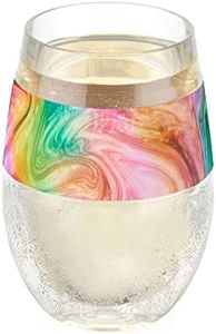 HOST Wine Freeze Cooling Cup, Double Wall Insulated Freezable Drink Chilling Tumbler with Freezing Gel | Glasses for Red and White Wine, Set of 1, 8.5 oz, Unicorn