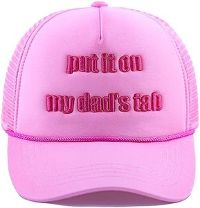 Put It On My Dad's Tab Hat I Love My Day Summer Hat Funny Party Hats Novelty Baseball Cap Gardener Trucker Hat Pink