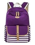 Leaper School Backpack for Kids Daypack Travel Bag with Side Pockets Purple