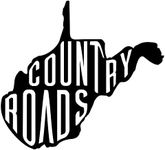 WHITE Country Roads West Virginia Car Decal | 4.5in by 5in | Wild And Wonderful | WV Mountain Momma State Decal | WV State Car Decal | Kais Design