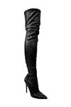 Liliana Gisele-50 Black Leather Str