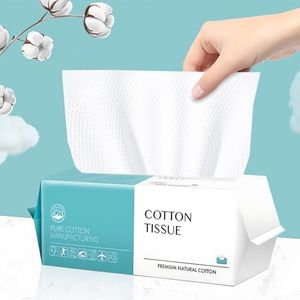 CenYouful Disposable Face Towel 100 Count, Soft Cotton Facial Dry Wipes, Multi-Purpose for Skin Care, Makeup Remover, Face Wipes and Facial Cleansing