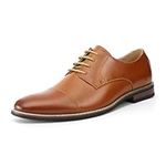 DREAM PAIRS Bruno Marc Men's Prince Classic Modern Formal Wide Oxford Wingtip Lace Up Dress Shoes,Size 8.5W,Prince-6-brown,PRINCEWIDE-6